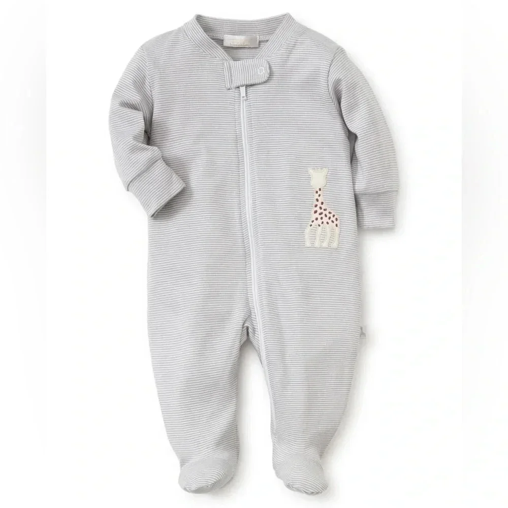 Sophie la girafe Kissy Kissy Footies sleeper Pima baby unisex embroidered zippy